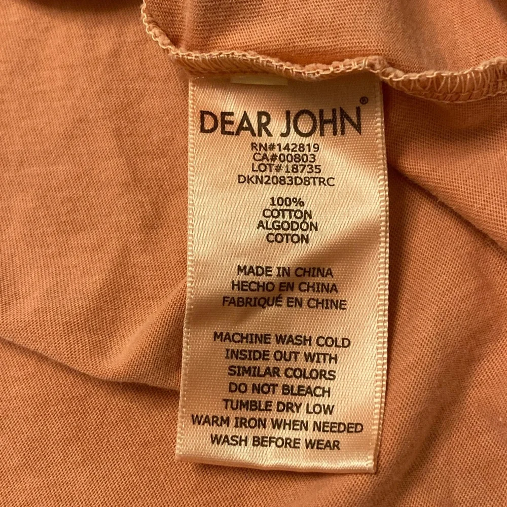 Dear John Terracotta Unity Short Sleeve Tee Size M 100% Cotton - Picture 10 of 10